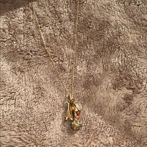 Gold charmed necklace